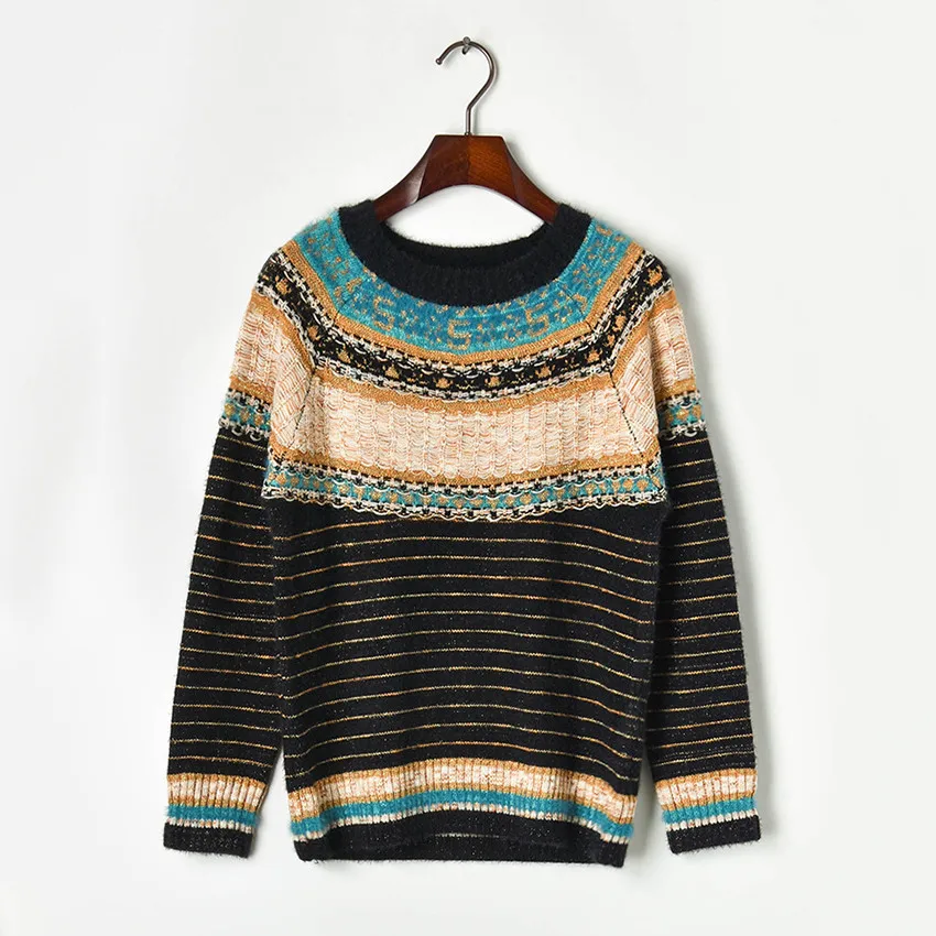 2019 Autumn Winter Knit Sweater Women Ethnic Bohemian Knitted Sweater Women Sweaters And Pullovers Vintage Sueter Mujer Invierno
2019 Autumn Winter Knit Sweater Women Ethnic Bohemian Knitted Sweater Women Sweaters And Pullovers Vintage Sueter Mujer Invierno