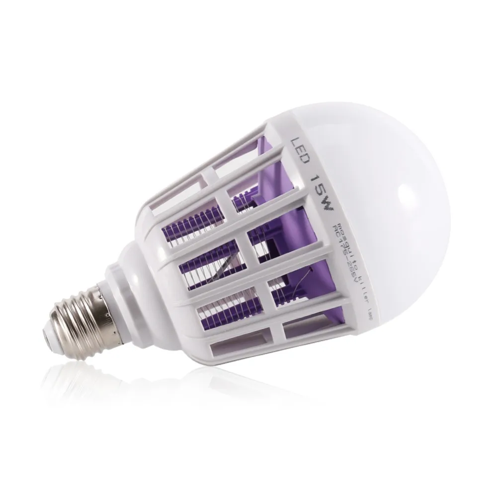 E27 LED Mosquito Killer Lamp 15W 2 In 1 LED Ball Light Anti Repellent Fly Bug Zapper Insect Killer LED UV Bulb
E27 LED Mosquito Killer Lamp 15W 2 In 1 LED Ball Light Anti Repellent Fly Bug Zapper Insect Killer LED UV Bulb