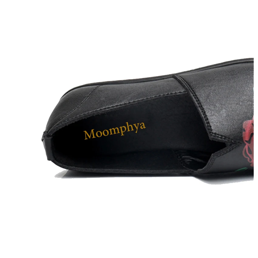 Moomphya/Женская Обувь большого размера на плоской подошве Для женщин брендовая