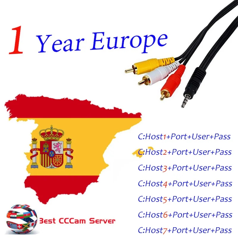 Europe HD 7lines CCCams for 1year Satellite tv Receiver WIFI FULL HD DVB-S2 Support Spain/Britain/France cline ccam Server
Europe HD 7lines CCCams for 1year Satellite tv Receiver WIFI FULL HD DVB-S2 Support Spain/Britain/France cline ccam Server