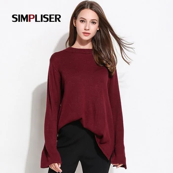 SIMPLISER Women 2018 Knitted Sweaters Loose Female Pullovers Women Tops Flared Sleeves Sueter Mujer O-Neck Femme Pull White Pink
SIMPLISER Women 2018 Knitted Sweaters Loose Female Pullovers Women Tops Flared Sleeves Sueter Mujer O-Neck Femme Pull White Pink