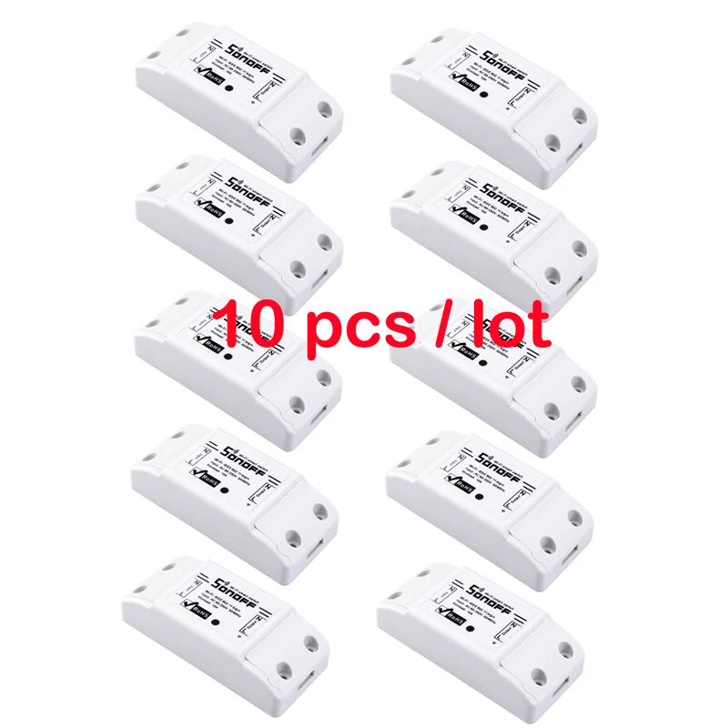 Sonoff Basic Smart Wifi Domotica Wifi Light Switch Smart Home Universal DIY Remote Wireless Smart Switch 1/2/3/4/5/6/8/10 pcs
Sonoff Basic Smart Wifi Domotica Wifi Light Switch Smart Home Universal DIY Remote Wireless Smart Switch 1/2/3/4/5/6/8/10 pcs