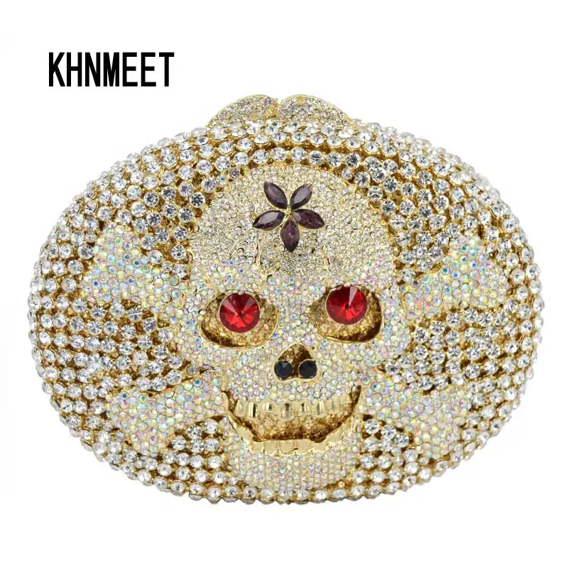 Latest Skull Shape Evening Bag Luxury Crystal Clutches Evil Eye Diamond Party Purse Wedding Bride Golden Banquet Bag Handbag 460
Latest Skull Shape Evening Bag Luxury Crystal Clutches Evil Eye Diamond Party Purse Wedding Bride Golden Banquet Bag Handbag 460