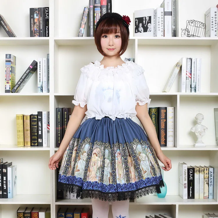Vintage sweet lolita skirt cute printing lace high waist victorian skirt kawaii girl gothic lolita sk princess loli skirt cos
Vintage sweet lolita skirt cute printing lace high waist victorian skirt kawaii girl gothic lolita sk princess loli skirt cos