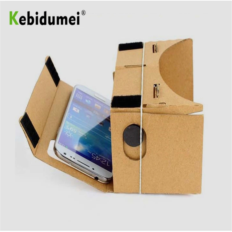 

Kebidumei DIY Cardboard 3D for VR Box Reality Glasses VR Mobile Phone 3D for 5.0" Screen for Google VR 3D Movies Games Newest