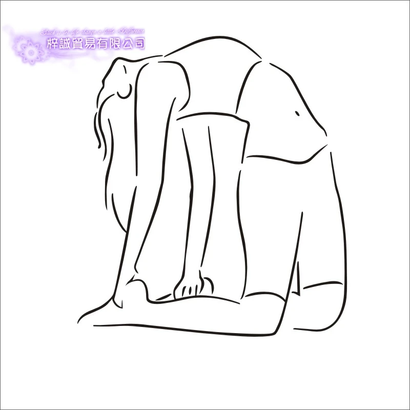 DCTAL Yoga Club Sticker Girl Decal Patanjali Hinduism Posters Yug Vinyl Wall Decals Parede Decor Yoga Sticker