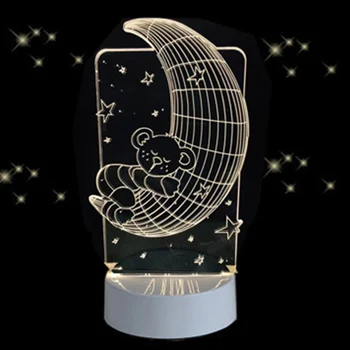Cartoon Animal Pattern 3D Night Light Acrylic 3 Color LED Table Bedside Lamp for Bedroom Living Room Decor Girl's Birthday Gift
Cartoon Animal Pattern 3D Night Light Acrylic 3 Color LED Table Bedside Lamp for Bedroom Living Room Decor Girl's Birthday Gift