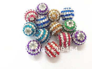 Factory Price large size 20mm 100PCS Mix Color Striped Resin Rhinestone Ball Beads,Chunky Beads For Kids Jewelry Making 
Factory Price large size 20mm 100PCS Mix Color Striped Resin Rhinestone Ball Beads,Chunky Beads For Kids Jewelry Making
