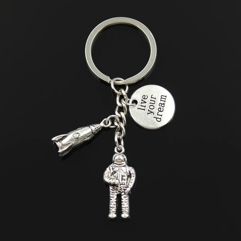 Fashion 30mm Key Chain Keychain Jewelry Silver universe astronaut rocket spaceship live your dream hope believe Pendant
Fashion 30mm Key Chain Keychain Jewelry Silver universe astronaut rocket spaceship live your dream hope believe Pendant
