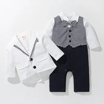 Newborn Baby Cotton Baby Boys Gentleman Style Rompers Infant Boys Spring Rompers Toddler Cute Solid Jumpsuits Outfit Clothes
Newborn Baby Cotton Baby Boys Gentleman Style Rompers Infant Boys Spring Rompers Toddler Cute Solid Jumpsuits Outfit Clothes