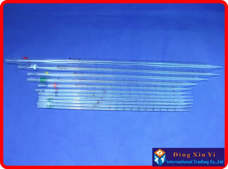 (10 pieces/lot)5ml glass burette resolution 0.05ml 5ml Glass measuring Pipette with coding gand graduated pipette | Канцтовары для