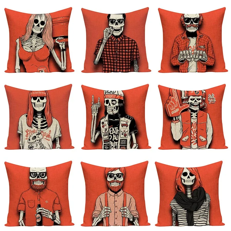 Skull Head Cool Fashion Printed Pillow Cover Art Travel Pillowcases Fashion Chair Cushion Decorative Home Decor Cushion Cover
Skull Head Cool Fashion Printed Pillow Cover Art Travel Pillowcases Fashion Chair Cushion Decorative Home Decor Cushion Cover