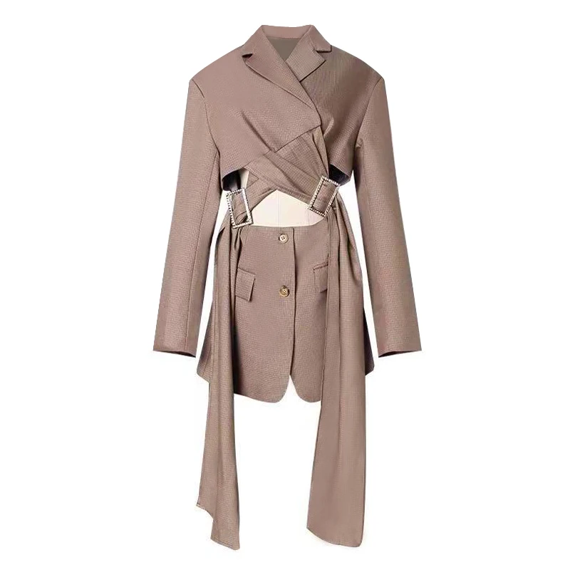Z-ZOUX Women Blazer Plaid Blazer Hollow Out Long Sleeve Single Breasted Cross Ribbon Irregular Womens Jackets Loose Suit Coat
Z-ZOUX Women Blazer Plaid Blazer Hollow Out Long Sleeve Single Breasted Cross Ribbon Irregular Womens Jackets Loose Suit Coat