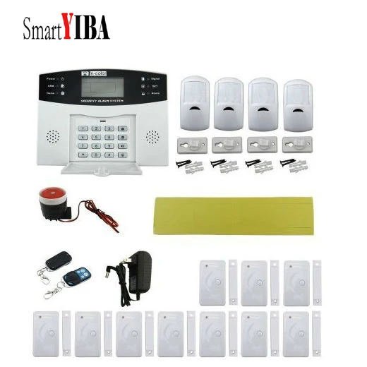 

SmartYIBA Wireless GSM SMS Alarm Systems Security Home Remote Control Burglar Alarm French/Russian/Spanish Voice For Optional