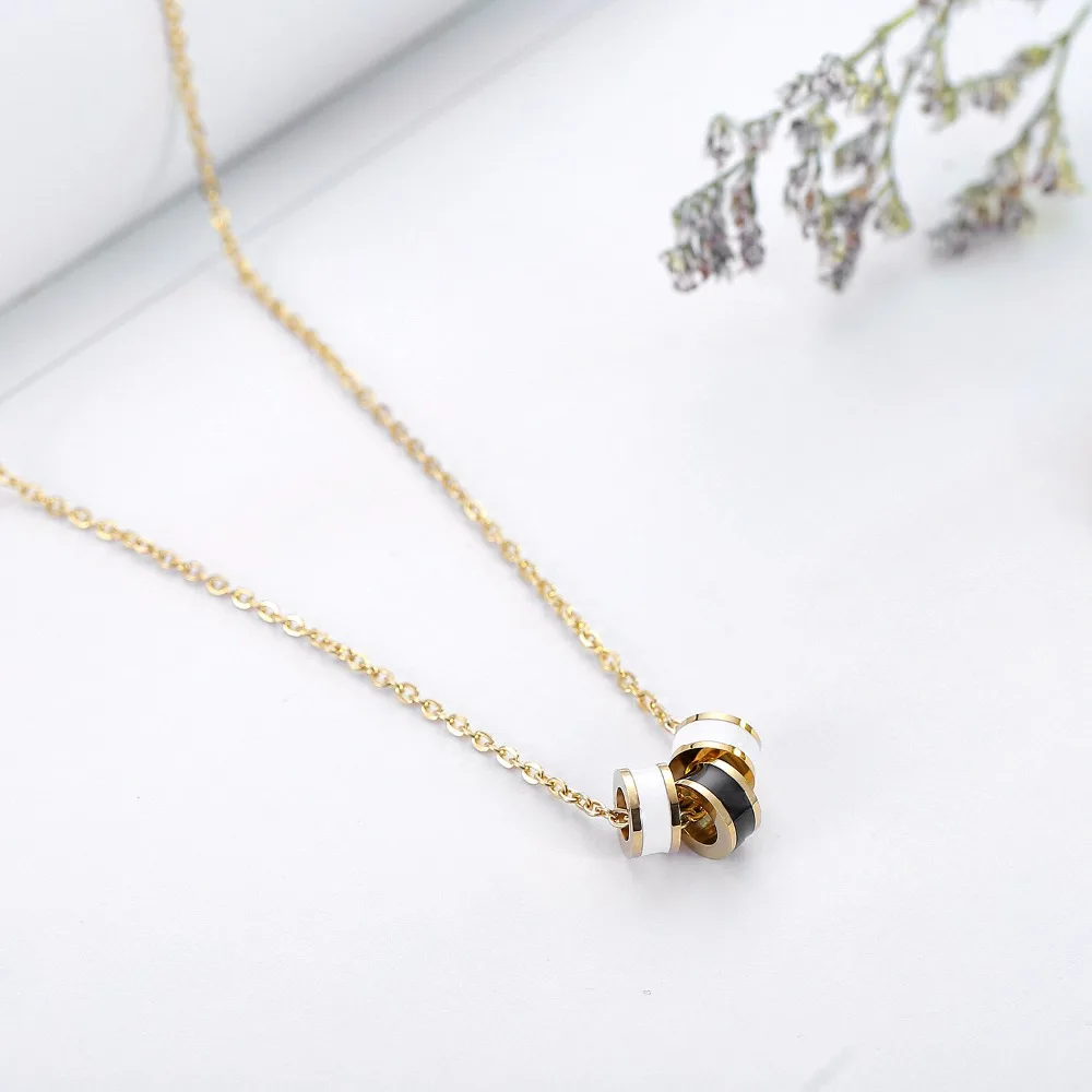 316L Stainless Steel Round White Black Shell Pendant Jewelry Fashion Chain Gold Necklace for Women Gift Wedding Jewelry
316L Stainless Steel Round White Black Shell Pendant Jewelry Fashion Chain Gold Necklace for Women Gift Wedding Jewelry