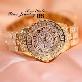 Montres femme BS Casual ladies Watch Brand Luxury Women Diamond clock women Watches 2018 Quartz-Watch dourado relogio feminino
Montres femme BS Casual ladies Watch Brand Luxury Women Diamond clock women Watches 2018 Quartz-Watch dourado relogio feminino
