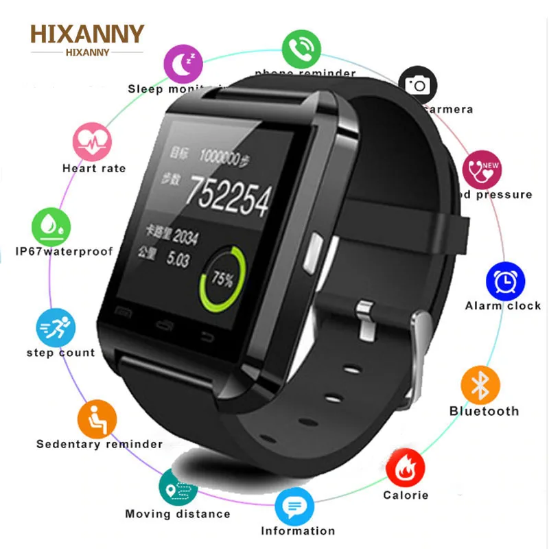 New Smartwatch Bluetooth Smart Watch U8 For IPhone IOS Android Smart Phone Wear Clock Wearable Device Smartwach PK GT08 DZ09
New Smartwatch Bluetooth Smart Watch U8 For IPhone IOS Android Smart Phone Wear Clock Wearable Device Smartwach PK GT08 DZ09