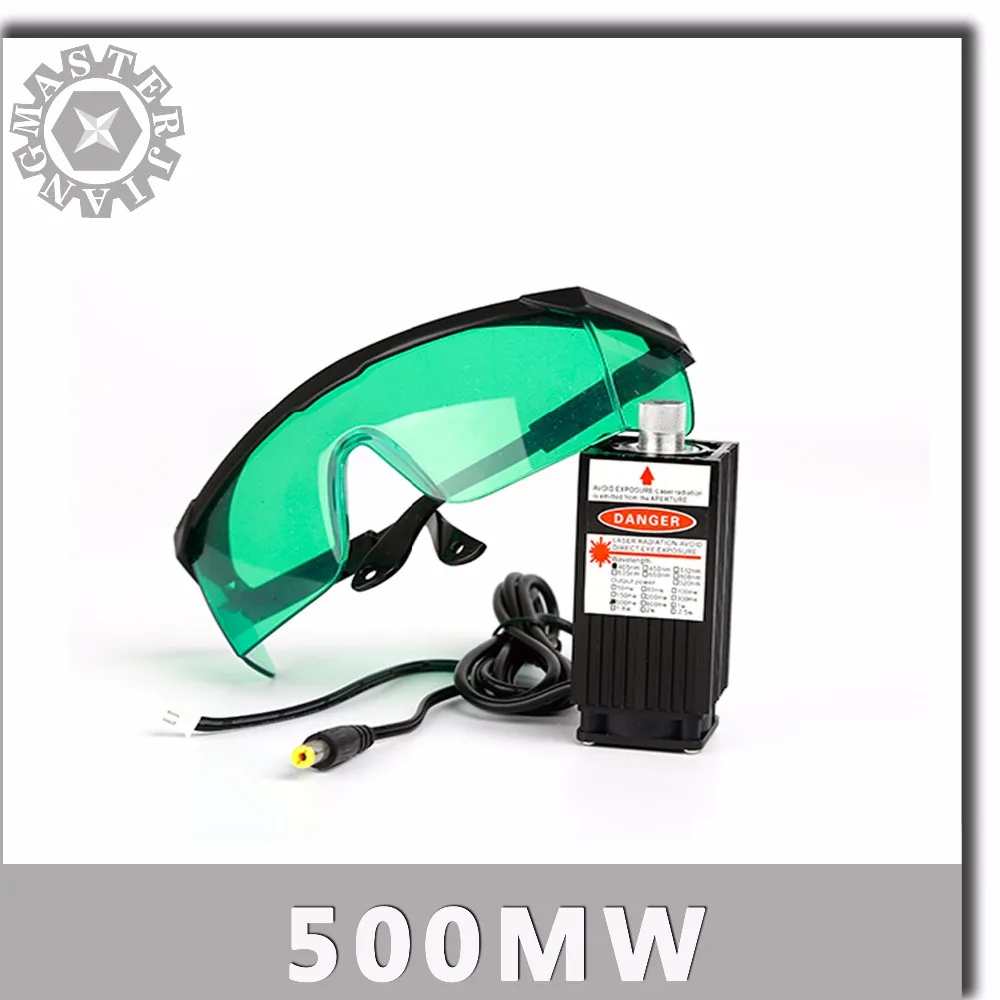 405NM 500MW 12V Focusing Laser Module Engraving with Control Laser Tube Diode+ Protective Glasses for DIY Laser Machine.
405NM 500MW 12V Focusing Laser Module Engraving with Control Laser Tube Diode+ Protective Glasses for DIY Laser Machine.