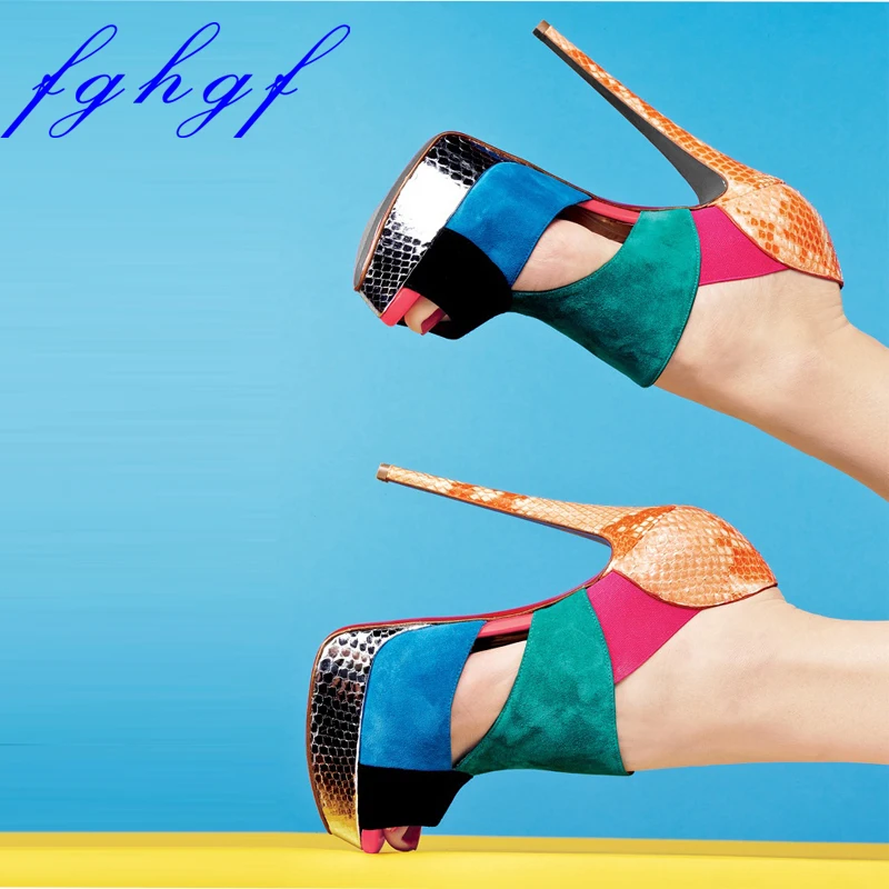 Fghgf New Women's sandals, 12.5cm and multicolor women's sexy heels are ideal for parties and nightclubs
Fghgf New Women's sandals, 12.5cm and multicolor women's sexy heels are ideal for parties and nightclubs