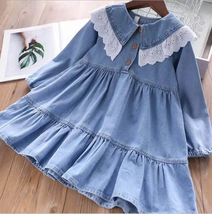 2019 wholesale girls denim ruffles dress fashion autumn girls dresses 2-7 years HW152
2019 wholesale girls denim ruffles dress fashion autumn girls dresses 2-7 years HW152