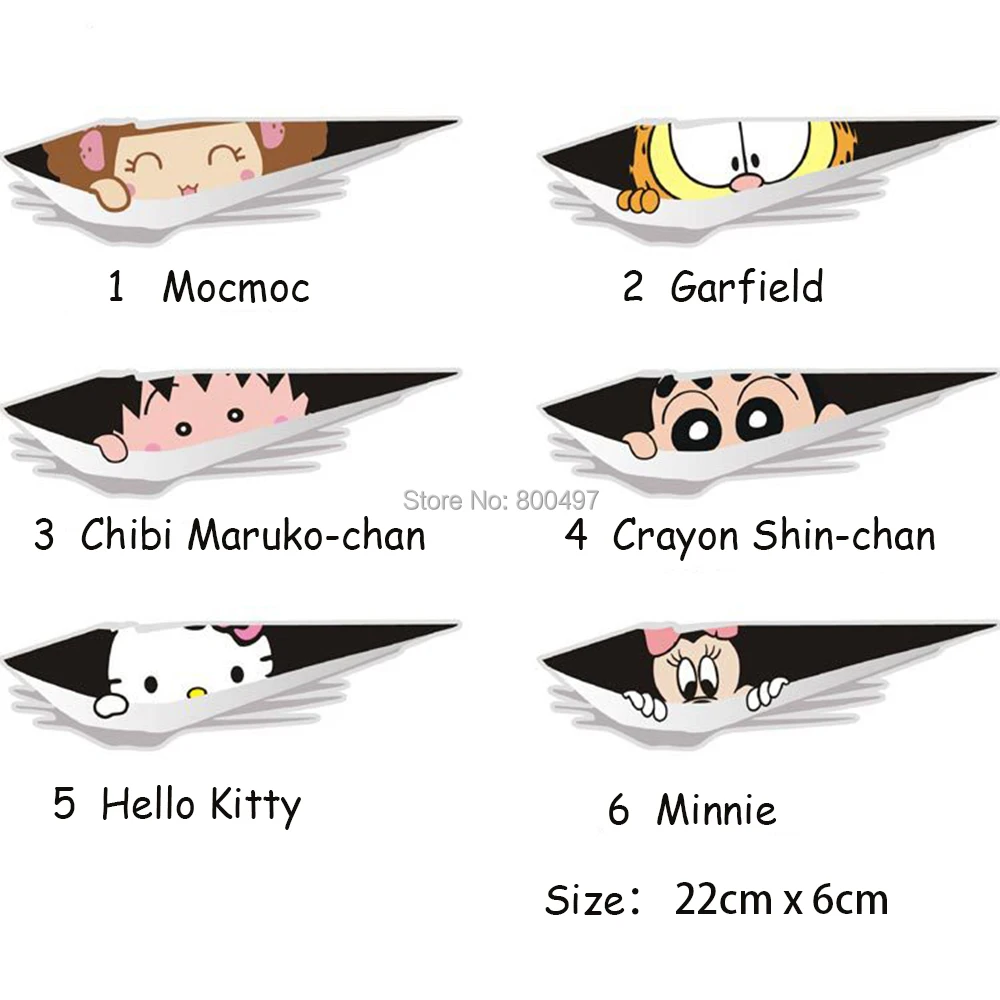 Funny Hello Kitty Minnie Garfield Mocmoc Peering Car Sticker Decal Car Body for Tesla Toyota Ford Chevrolet Volkswagen Kia Lada
Funny Hello Kitty Minnie Garfield Mocmoc Peering Car Sticker Decal Car Body for Tesla Toyota Ford Chevrolet Volkswagen Kia Lada