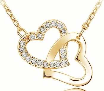 AAAA+ rhinestone Double Heart pendant necklace fashion jewelry gift wedding top quality Free dropShipping romantic cute drilling
AAAA+ rhinestone Double Heart pendant necklace fashion jewelry gift wedding top quality Free dropShipping romantic cute drilling