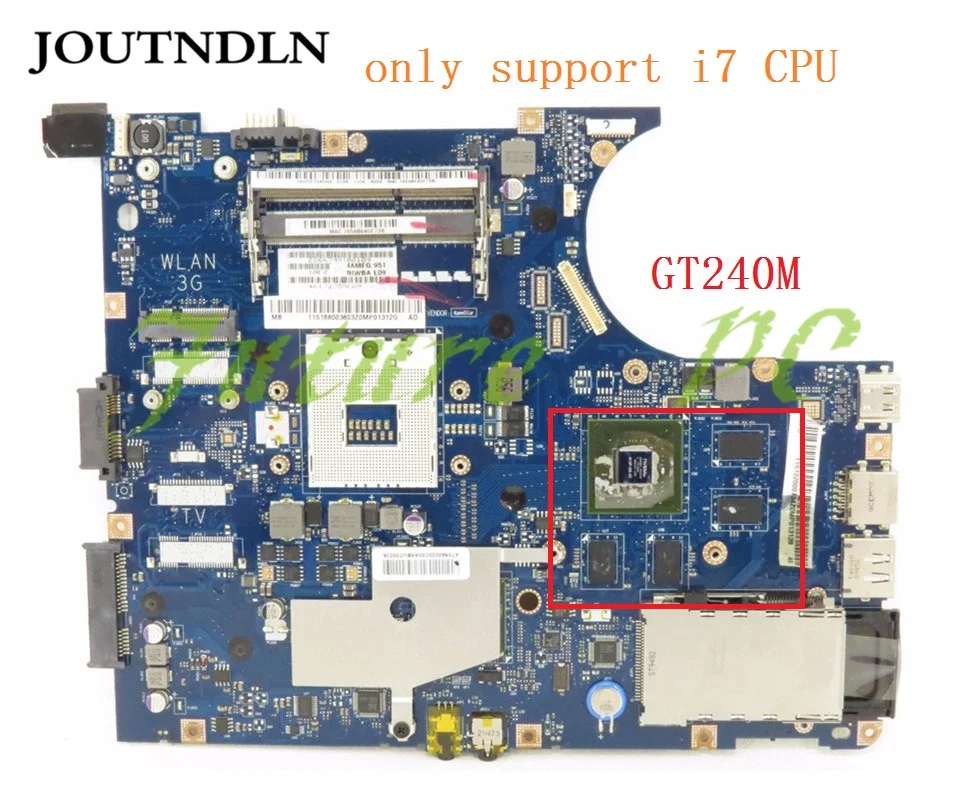 Материнская плата JOUTNDLN для Lenovo Y550P материнская ноутбука 11S16800360 DDR3 только HM55