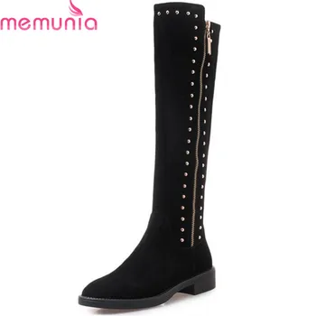 MEMUNIA 2020 new top quality cow suede leather boots women zipper rivet fashion shoes comfortable autumn winter knee high boots
MEMUNIA 2020 new top quality cow suede leather boots women zipper rivet fashion shoes comfortable autumn winter knee high boots