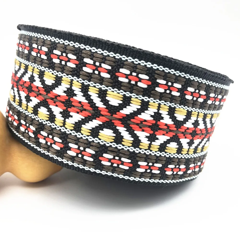 10Yards 45mm 2" Hat Curtain Accessory Woven Ribbon Geometric Jacquard Wide Ribbon Sewing Craft Decoration Packaging Materials
10Yards 45mm 2" Hat Curtain Accessory Woven Ribbon Geometric Jacquard Wide Ribbon Sewing Craft Decoration Packaging Materials