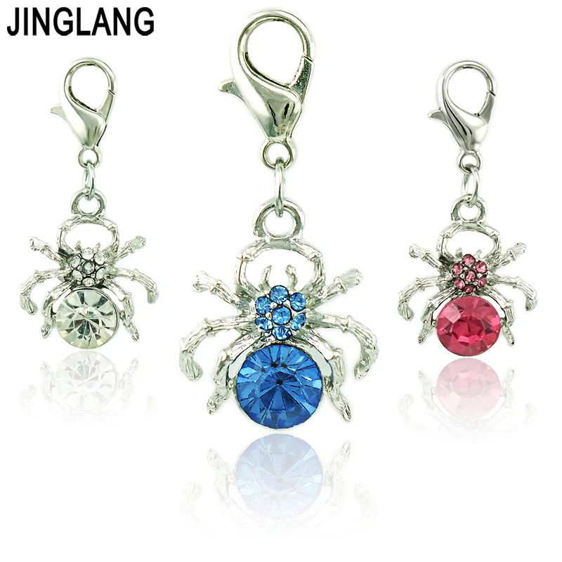 JINGLANG Fashion Lobster Clasp Charm Rhinestone Spiders Animals Pendants DIY Charms For Jewelry Making Accessories Wholesale
JINGLANG Fashion Lobster Clasp Charm Rhinestone Spiders Animals Pendants DIY Charms For Jewelry Making Accessories Wholesale