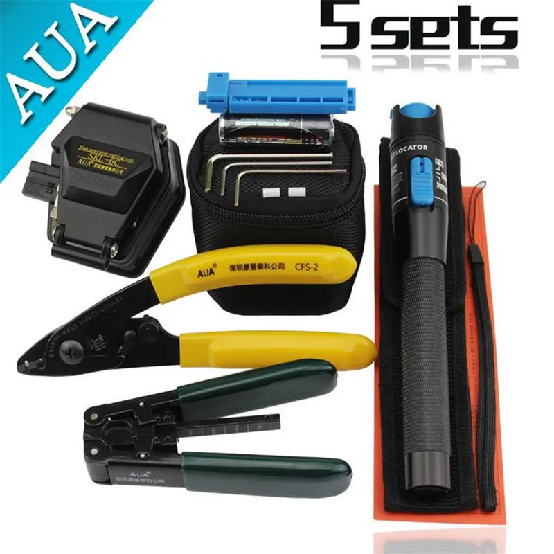Fiber Optic Tool 5 in 1 FTTH Splice fiber optic tool kits Fibre stripper SKL-6C fiber cleaver 10MW Visual Fault Locator
Fiber Optic Tool 5 in 1 FTTH Splice fiber optic tool kits Fibre stripper SKL-6C fiber cleaver 10MW Visual Fault Locator