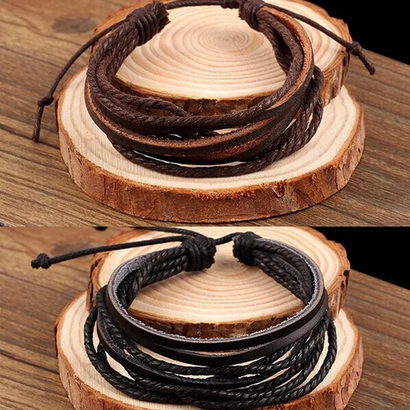 New European and American Wind Wax Rope Bracelet DIY Bracelet Leather Bracelet 100-band Temperament Bracelet
New European and American Wind Wax Rope Bracelet DIY Bracelet Leather Bracelet 100-band Temperament Bracelet