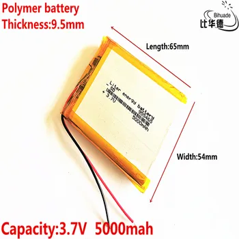 Liter energy battery 3.7V,5000mAH 955465 Polymer lithium ion / Li-ion battery for tablet pc BANK,GPS,mp3,mp4
Liter energy battery 3.7V,5000mAH 955465 Polymer lithium ion / Li-ion battery for tablet pc BANK,GPS,mp3,mp4