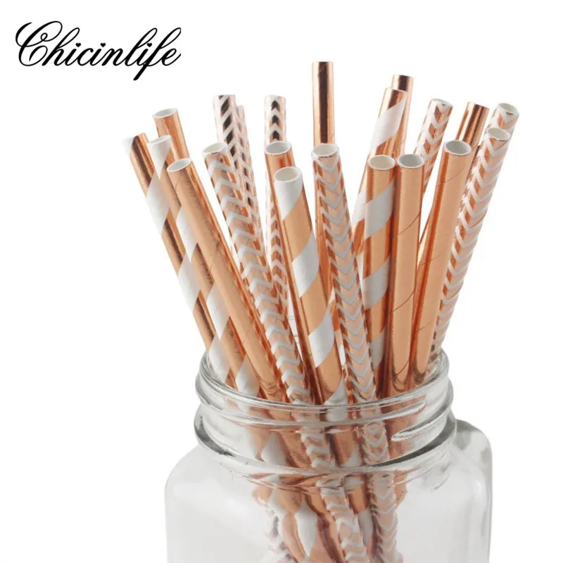 Chicinlife 25Pcs Rose gold Wedding Hen Party Paper Straws Drinking Straws Baby Shower Birthday Party Decoration Supplies
Chicinlife 25Pcs Rose gold Wedding Hen Party Paper Straws Drinking Straws Baby Shower Birthday Party Decoration Supplies