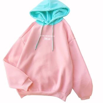 2018 Autumn Winter Casual Fleece Women Hoodies Sweatshirts Long Sleeve Loose Harajuku Patchwork Letter Print Hooded Thicken Coat
2018 Autumn Winter Casual Fleece Women Hoodies Sweatshirts Long Sleeve Loose Harajuku Patchwork Letter Print Hooded Thicken Coat