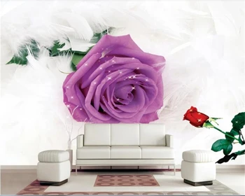beibehang papier peint mural 3d Custom large rose feather purple flower wallpaper photo wallpaper Children's room wallpaper
beibehang papier peint mural 3d Custom large rose feather purple flower wallpaper photo wallpaper Children's room wallpaper