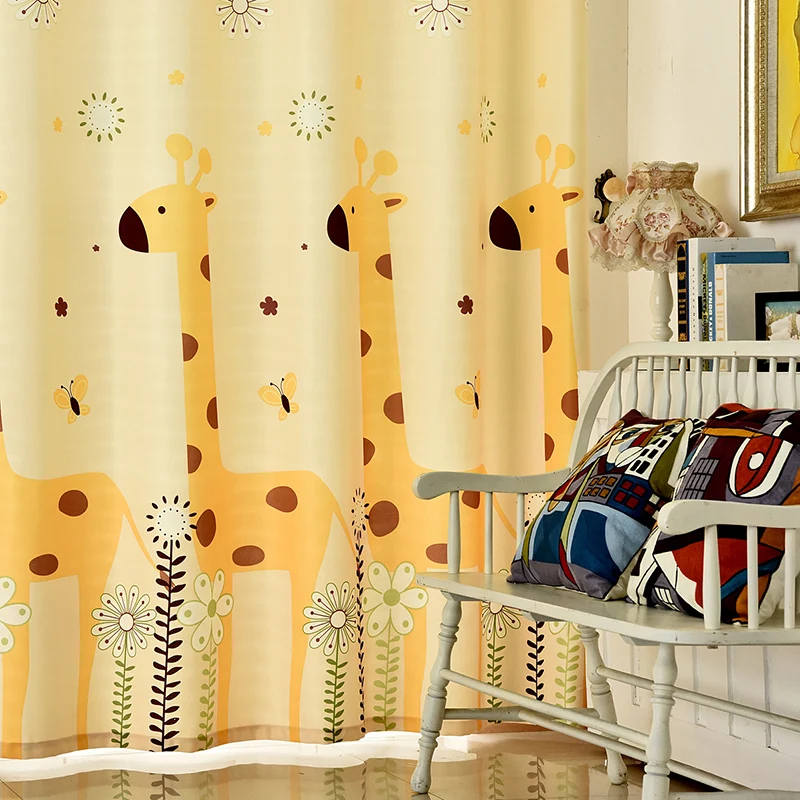 Cute Children Cartoon Giraffe Flower Yellow Curtains Linen Polyester Boys Girls Bedroom Study Thick Window Shade Screens
Cute Children Cartoon Giraffe Flower Yellow Curtains Linen Polyester Boys Girls Bedroom Study Thick Window Shade Screens