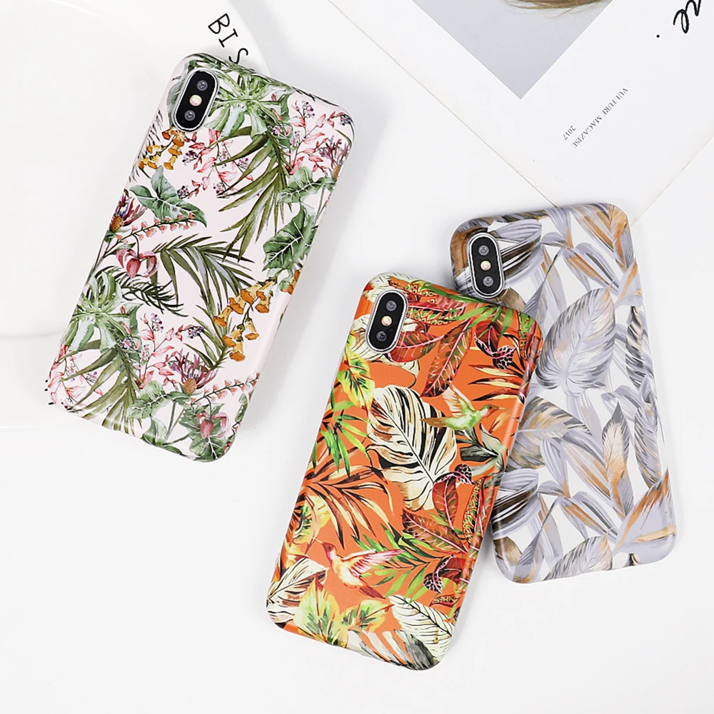 SUYACS Vintage Flowers Phone Case For iPhone XS max XR 6 6S 7 8 Plus X Hot Banana Leaves Soft IMD Matte Phone Back Cover Cases
SUYACS Vintage Flowers Phone Case For iPhone XS max XR 6 6S 7 8 Plus X Hot Banana Leaves Soft IMD Matte Phone Back Cover Cases