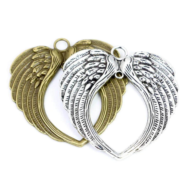 KJjewel Antique Silver Plated Angel Wings Heart Charms Pendant Bracelets Necklace Jewelry Making Accessories DIY 66x68mm
KJjewel Antique Silver Plated Angel Wings Heart Charms Pendant Bracelets Necklace Jewelry Making Accessories DIY 66x68mm