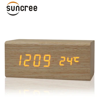 Sound Control USB Solid Wooden Desk Bedside Digital Alarm Clock Tempreture Display Orange Light New Promotion desktop Clock
Sound Control USB Solid Wooden Desk Bedside Digital Alarm Clock Tempreture Display Orange Light New Promotion desktop Clock