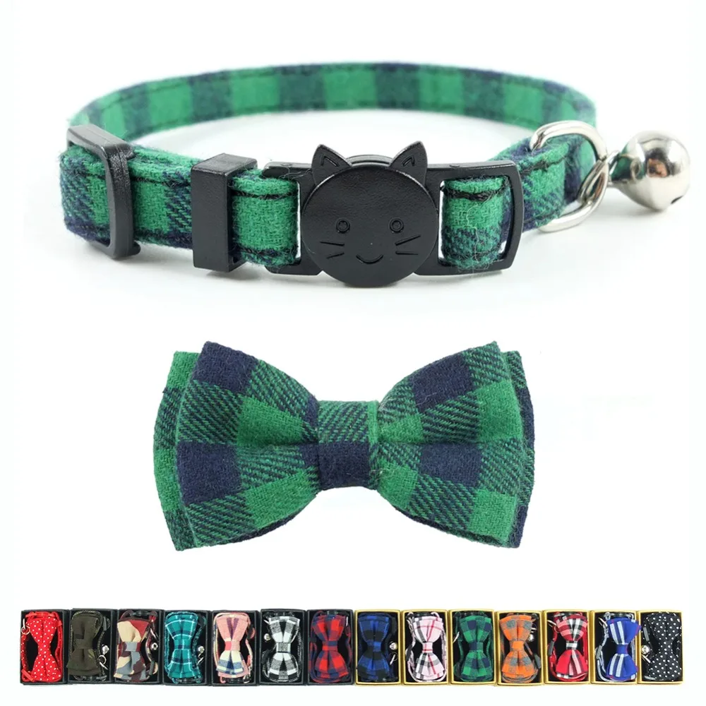 XPangle Cotton Plaid Cat Collar Breakaway Bowtie Bell Accessories Quick Release Safety Kitty Cat Puppies Kitties Collars 17-28cm
XPangle Cotton Plaid Cat Collar Breakaway Bowtie Bell Accessories Quick Release Safety Kitty Cat Puppies Kitties Collars 17-28cm