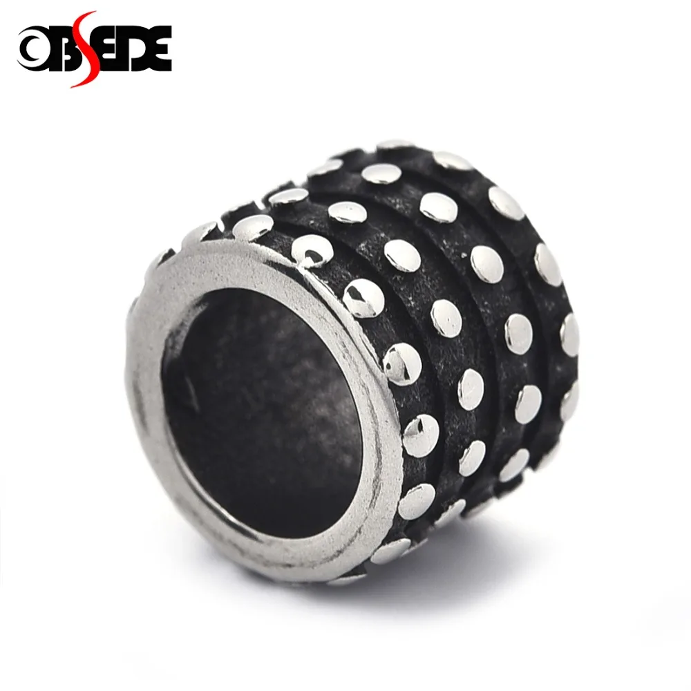 Stainless Steel Large Hole Beads Column 8mm Metal Bead Black with Dot for DIY Bracelet Charm Men Jewelry Making Components
Stainless Steel Large Hole Beads Column 8mm Metal Bead Black with Dot for DIY Bracelet Charm Men Jewelry Making Components
