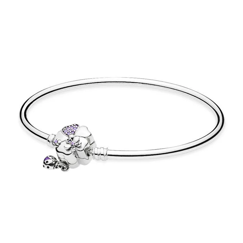 925 Sterling Silver Bead Charm Bracelet Fit Original Moments Pandora Bangle With Wildflower Meadow Clasp For Women DIY Jewelry
925 Sterling Silver Bead Charm Bracelet Fit Original Moments Pandora Bangle With Wildflower Meadow Clasp For Women DIY Jewelry