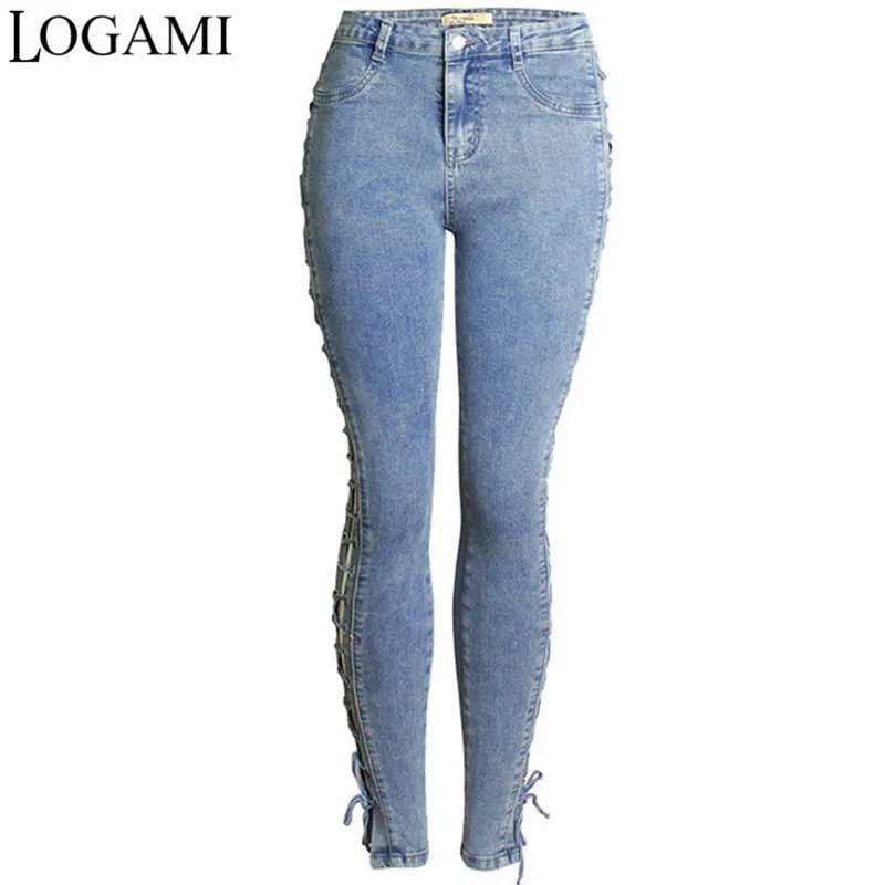 LOGAMI New Arrived Stretchy Side Lace Up Jeans Woman Sexy Denim Skinny Pencil Pants Trousers For Women
LOGAMI New Arrived Stretchy Side Lace Up Jeans Woman Sexy Denim Skinny Pencil Pants Trousers For Women
