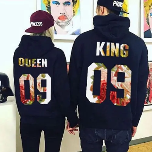 King and Queen Print Couple Hoodie Sweatshirts Pullover Long Sleeve Jumper Matching Hoodies Womens Clothes
King and Queen Print Couple Hoodie Sweatshirts Pullover Long Sleeve Jumper Matching Hoodies Womens Clothes