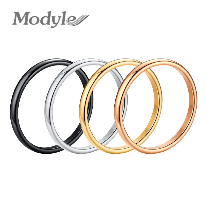 Modyle 2mm Thin Rings Female Jewelry Black Silver Rose Gold Color Stainless Steel Elegant Party Tail Ring for Woman
Modyle 2mm Thin Rings Female Jewelry Black Silver Rose Gold Color Stainless Steel Elegant Party Tail Ring for Woman