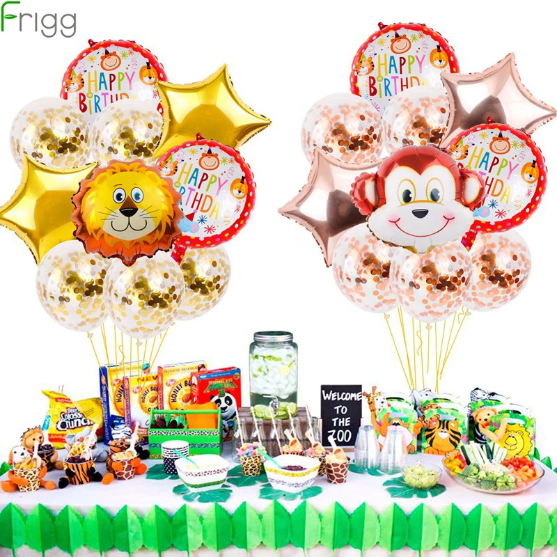 Frigg 10Pcs Lion Tiger Monkey Animal Balloon Combination Birthday Party Decor Kids Safari Jungle Party Decor Birthday Balloon
Frigg 10Pcs Lion Tiger Monkey Animal Balloon Combination Birthday Party Decor Kids Safari Jungle Party Decor Birthday Balloon
