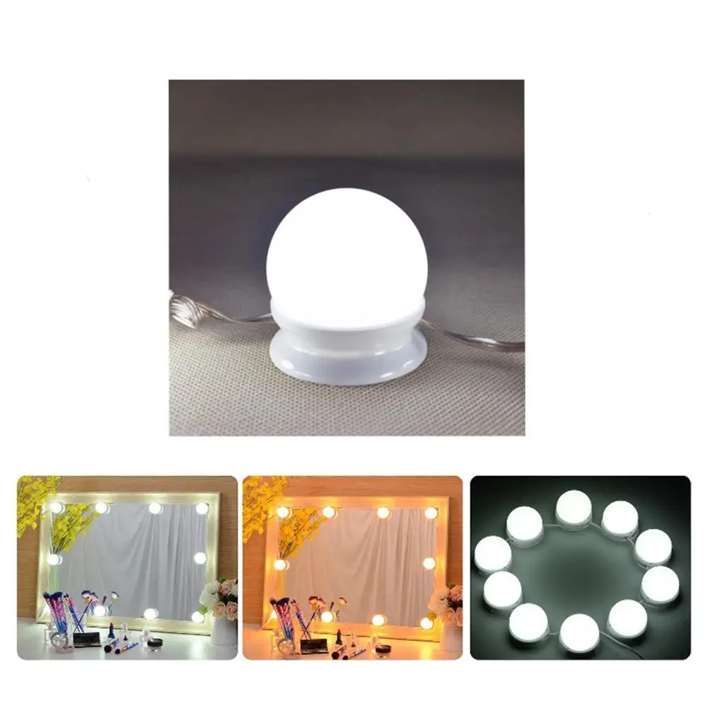 Hollywood Style LED Vanity Mirror Lights Three Color Dimmable Dressing Mirror Light Bulb for Makeup Table Dressing Room bathroom
Hollywood Style LED Vanity Mirror Lights Three Color Dimmable Dressing Mirror Light Bulb for Makeup Table Dressing Room bathroom