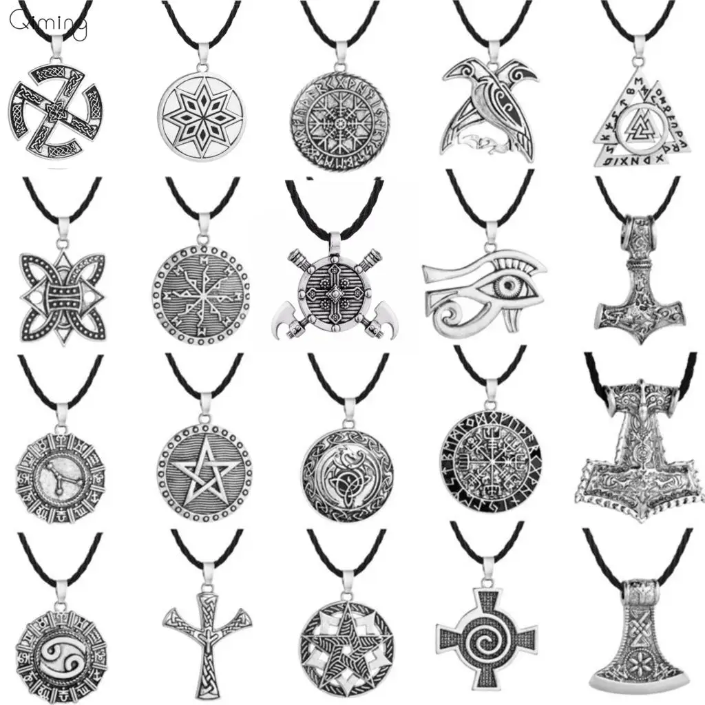 Valknut Norse Punk Men Necklace For Women Jewelry Mjolnir Pendant Evil Eye Viking Slavic Jewelry Talisman Vintage Necklace
Valknut Norse Punk Men Necklace For Women Jewelry Mjolnir Pendant Evil Eye Viking Slavic Jewelry Talisman Vintage Necklace