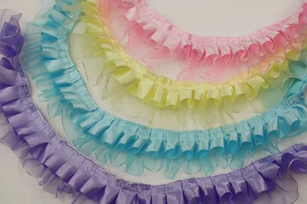 30 meters/lot Matt Yarn Satin Ruffled Lace Trim Crafts Toy Decorative Ribbons Fold Lace Fabric Handwork DIY Sewing Accessary
30 meters/lot Matt Yarn Satin Ruffled Lace Trim Crafts Toy Decorative Ribbons Fold Lace Fabric Handwork DIY Sewing Accessary